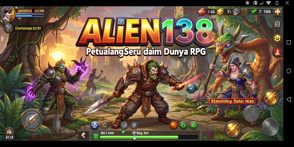Screenshot ALIEN138 menunjukkan pertempuran seru dan grafis menawan.