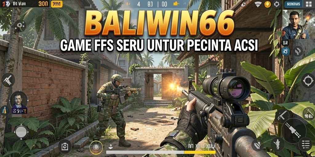 Tangkapan layar BALIWIN66 menampilkan momen aksi yang mendebarkan dalam permainan FPS.