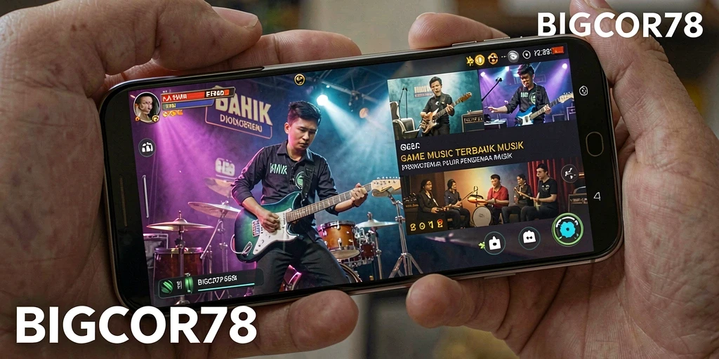 Screenshot gameplay BIGCOR78 menunjukkan pengguna menikmati permainan musik.