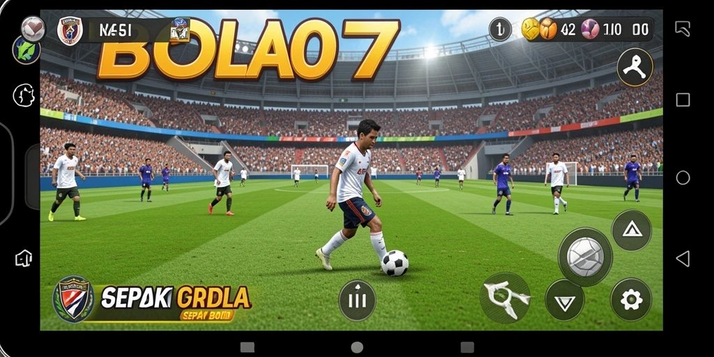 Tampilan gameplay menarik dalam BOLA07 dengan taktik yang cerdas.