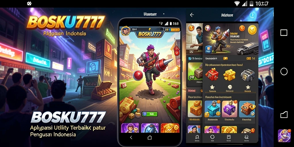 Tampilan utama BOSKU777 dengan fitur-fitur Utility yang menarik.