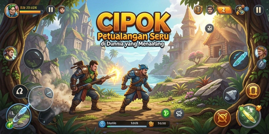 Tampilan gameplay seru dan penuh tantangan di CIPOK.