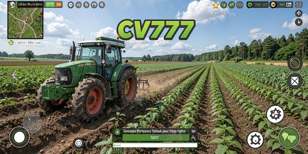 Tampilan gameplay CV777 yang menunjukkan aktivitas bertani yang menarik.