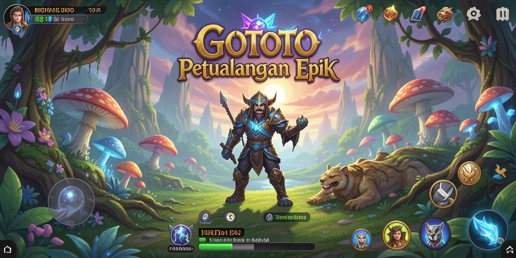 Tangkapan layar menunjukkan aksi mendebarkan dalam gameplay RPG GOTOTO.