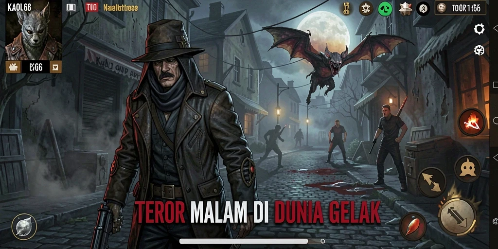 Gameplay seram dengan makhluk menakutkan di KAOL68.