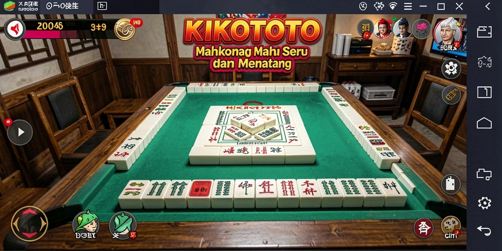 Screenshot gameplay KIKOTOTO yang menunjukkan keseruan saat bermain Mahjong.