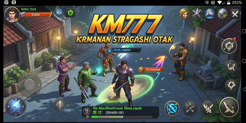 Tangkapan layar gameplay KM777 yang menunjukkan momen strategi yang mendebarkan.