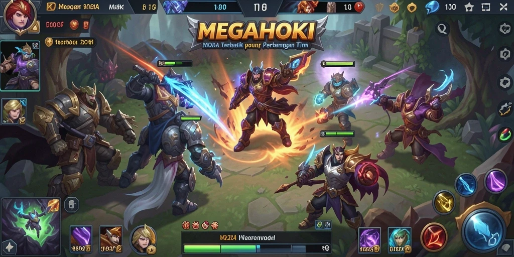 Gameplay seru di MEGAHOKI dengan karakter unik dan pertarungan tim.