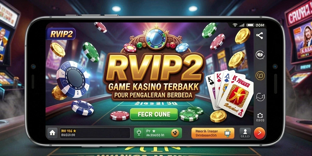 Tampilan gameplay menakjubkan di RVIP2 dengan berbagai permainan kasino.