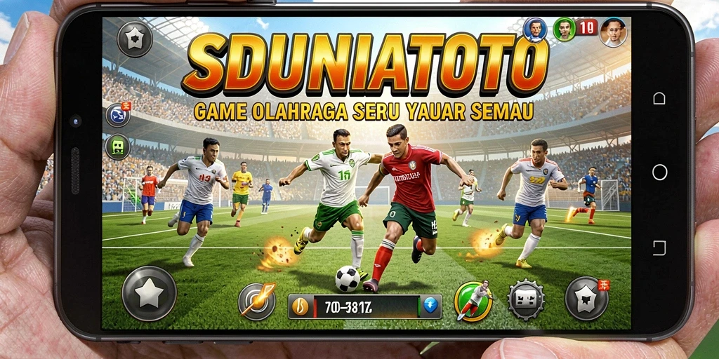 Screenshot dari gameplay SEDUNIATOTO yang menampilkan aksi seru di lapangan.