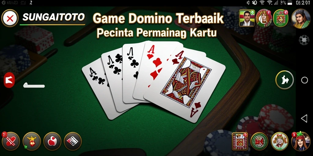 Tampilan gameplay menarik dari SUNGAITOTO dalam permainan Domino.