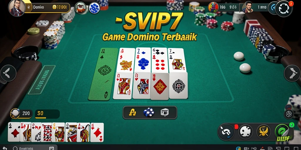 Tampilan seru gameplay SVIP7 dalam bermain Domino.