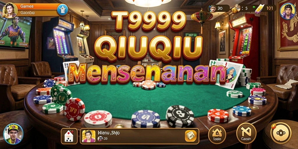 Screenshot gameplay T9999 yang menampilkan suasana seru permainan QiuQiu.