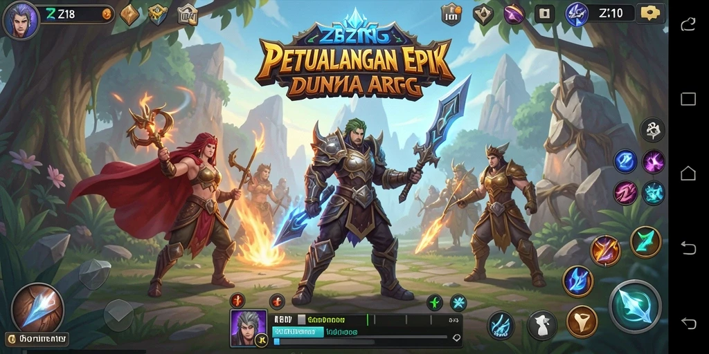 Tampilan gameplay ARPG Z18 yang mendebarkan dan penuh aksi.